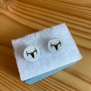 White Antler Stud Cufflinks